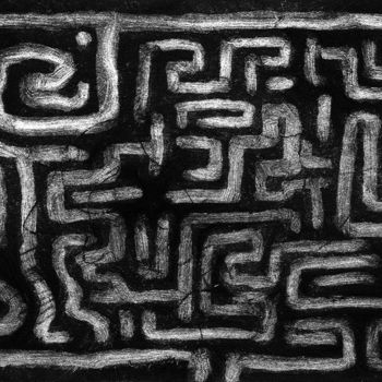 Impressões e gravuras intitulada "PETIT LABYRINTHE" por Bruno Laxague, Obras de arte originais, Água forte