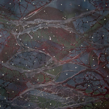 Картина под названием "Заход черной луны" - Борис, Подлинное произведение искусства, Эмаль