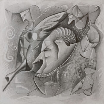 Dessin intitulée "The Carnivals" par Bledi Kita, Œuvre d'art originale, Crayon