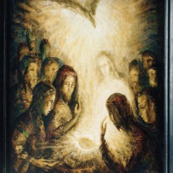 Pintura intitulada "Поклонение волхвов" por Igorevich, Obras de arte originais, Óleo
