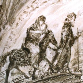 Pittura intitolato "Бегство в Египет" da Igorevich, Opera d'arte originale, Olio