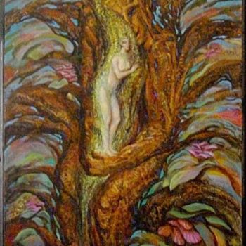 Картина под названием "Нимфа и Фавн" - Игоревич, Подлинное произведение искусства, Масло