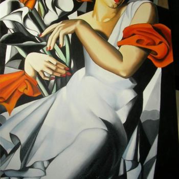 Pittura intitolato "Portrait de Madame P" da Anastasia, Opera d'arte originale