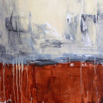 Pittura intitolato "Regen auf verbrannt…" da Lisa Blome, Opera d'arte originale, pigmenti