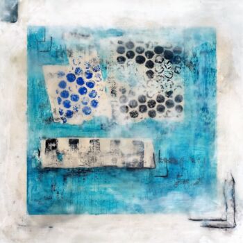 Collages titled "Punkt an Punkt" by Lisa Blome, Original Artwork, Encaustic