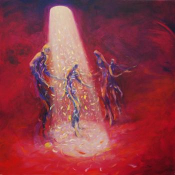 Painting titled "Dancing in the light" by François Blommaerts, Original Artwork