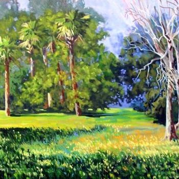 Картина под названием "Evinston Florida" - Linda Blondheim, Подлинное произведение искусства, Масло