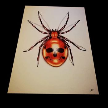 图画 标题为“Spider” 由Sam, 原创艺术品, 圆珠笔