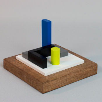 Sculpture titled "Archi-Mini 3A" by Johannes Blonk, Original Artwork, Wood