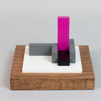 Sculpture titled "Archi-Mini 2B" by Johannes Blonk, Original Artwork, Acrylic