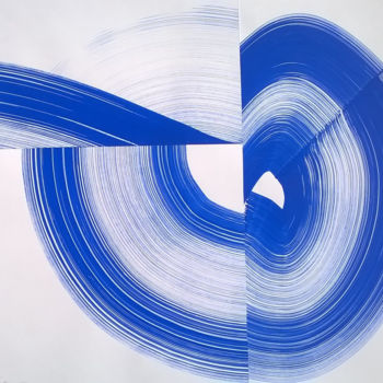 Malerei mit dem Titel "blue/1" von Bluebirdpaint, Original-Kunstwerk, Acryl
