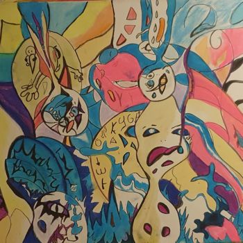 Painting titled "Oxygène (collection…" by Damien Jamet, Original Artwork, Watercolor