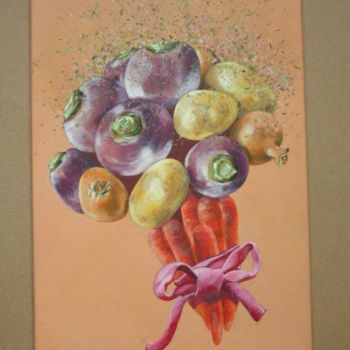 Pintura titulada "Gratin de Navets" por Isabelle Rissoans, Obra de arte original