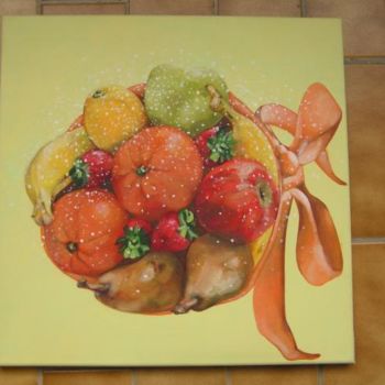 Painting titled "Salade de Fruits 1" by Isabelle Rissoans, Original Artwork