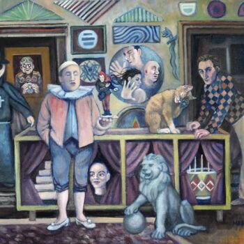 Painting titled "The Magic Shop" by Douglas Manry, Original Artwork, Oil