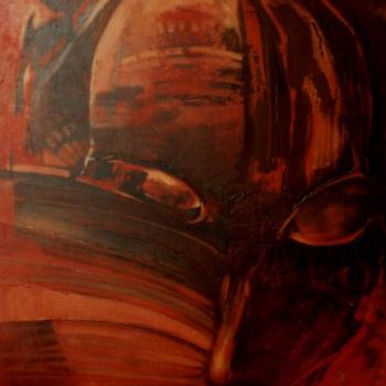 Malarstwo zatytułowany „RED FACE” autorstwa Beata Sikorska-Łabęcka, Oryginalna praca, Olej