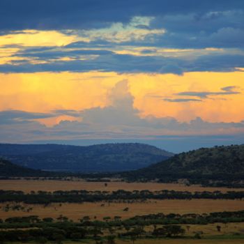 Photography titled "African Sunsets. №1" by Boris Davidovich, Original Artwork, Digital Photography