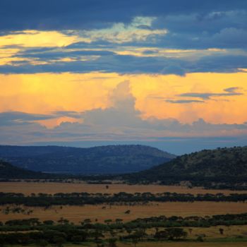 Photographie intitulée "African Sunsets. №1" par Boris Davidovich, Œuvre d'art originale, Photographie numérique