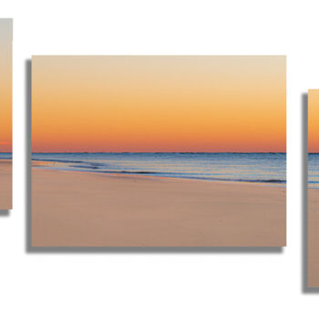 Photographie intitulée "Sur la plage orangé…" par Bruno Mylar, Œuvre d'art originale, Photographie numérique