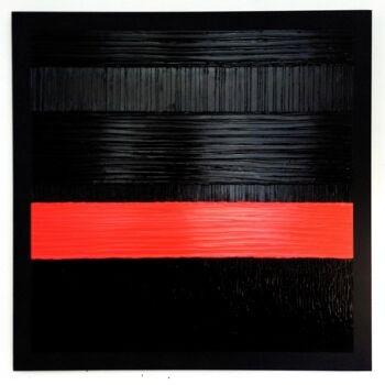 Malerei mit dem Titel "Red Talisman" von Bnsy, Original-Kunstwerk, Acryl Auf Keilrahmen aus Holz montiert