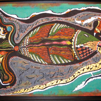 Schilderij getiteld "Magic poisson" door Artiste Peintre Walyd Boab, Origineel Kunstwerk