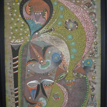 Peinture intitulée "la-clarinette" par Artiste Peintre Walyd Boab, Œuvre d'art originale