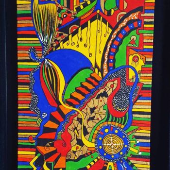 Painting titled "micasa-sucasa" by Artiste Peintre Walyd Boab, Original Artwork