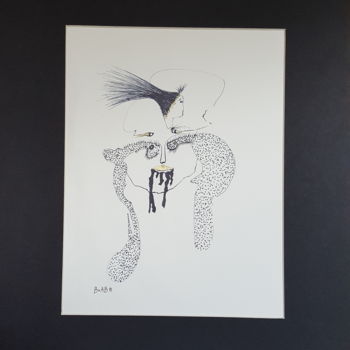 Zeichnungen mit dem Titel "N°D91-9-340€" von Artiste Peintre Walyd Boab, Original-Kunstwerk