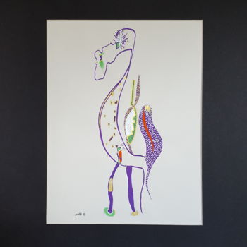Disegno intitolato "N°D91-14-340€" da Artiste Peintre Walyd Boab, Opera d'arte originale