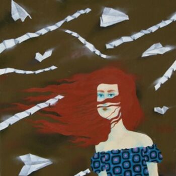 Painting titled "Paper planes" by Boa, Original Artwork