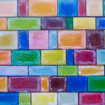 Peinture intitulée "De briques ... et d…" par Jean Barace, Œuvre d'art originale