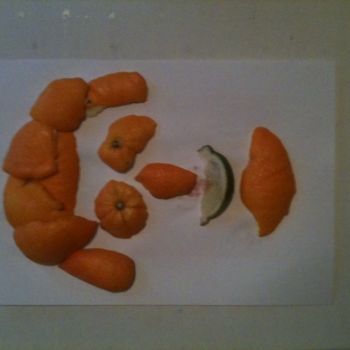 Peinture intitulée "Pelures d'orange au…" par Jean Barace, Œuvre d'art originale