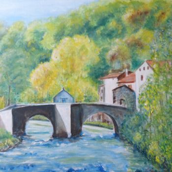 Painting titled "Pont de Saurier" by Jean Barace, Original Artwork