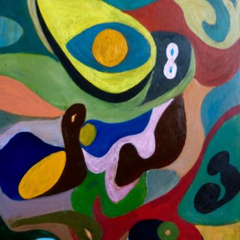 Peinture intitulée "Composition 1" par Jean Barace, Œuvre d'art originale