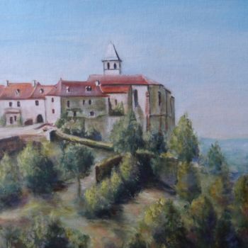 Peinture intitulée "Village du Puy de D…" par Jean Barace, Œuvre d'art originale