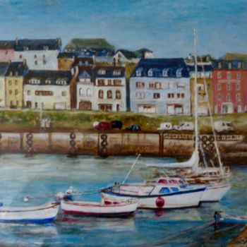 Painting titled "Douarnenez . Le por…" by Jean Barace, Original Artwork, Acrylic