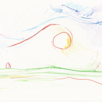 Drawing titled "paysage-2.jpg" by Bob Clement, Original Artwork