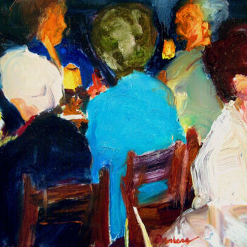 Painting titled "rm2 WOMEN'S DINNER" by Bob Dornberg, Original Artwork