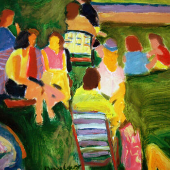 Malerei mit dem Titel "se8 PICNIC" von Bob Dornberg, Original-Kunstwerk