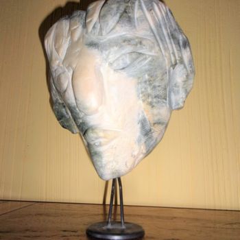 Sculpture intitulée "La tête du Christ a…" par Roberto Urbano, Œuvre d'art originale, Pierre