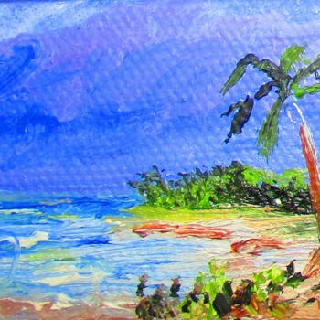 Картина под названием "La Guadeloupe" - Roberto Urbano, Подлинное произведение искусства, Масло
