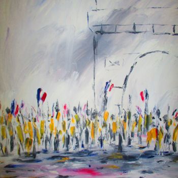 Peinture intitulée "Les Gilets jaunes d…" par Roberto Urbano, Œuvre d'art originale, Huile