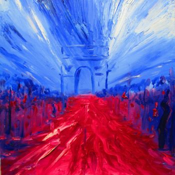 Painting titled "PARIS" by Roberto Urbano, Original Artwork, Oil