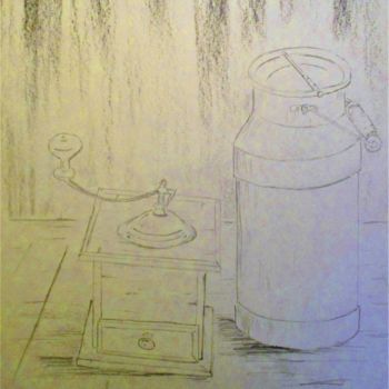 Dessin intitulée "Le temps passé" par Roberto Urbano, Œuvre d'art originale, Crayon