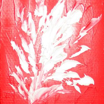 Painting titled "Rouge et Blanc" by Roberto Urbano, Original Artwork, Oil