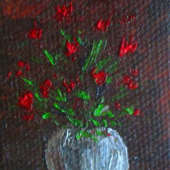 Peinture intitulée "Le vase rond" par Roberto Urbano, Œuvre d'art originale, Huile