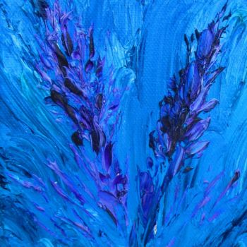 Peinture intitulée "Bleu lavande" par Roberto Urbano, Œuvre d'art originale, Huile