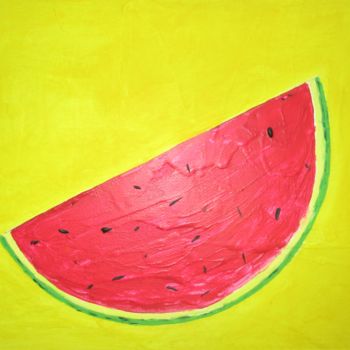 Peinture intitulée "Sandia de Valencia" par Roberto Urbano, Œuvre d'art originale, Acrylique