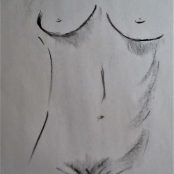 Drawing titled "Pour toi !" by Roberto Urbano, Original Artwork, Charcoal