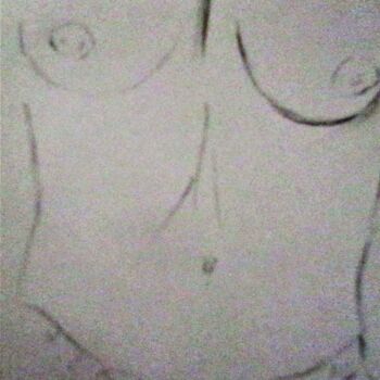 Disegno intitolato "Seins nus" da Roberto Urbano, Opera d'arte originale, Carbone